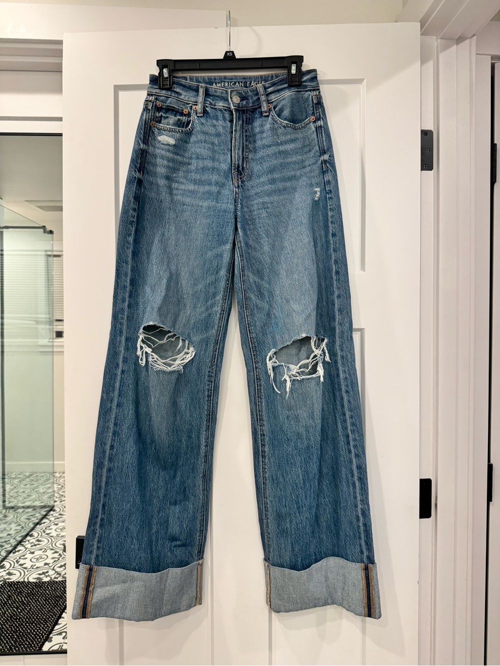 American Eagle Super High Rise Baggy Wide Leg Jeans